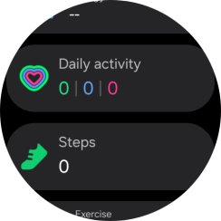 Under Daily activity, you can see how far you are from completing your daily activity goals. Under Daily activity, you can see how far you are from completing your daily activity goals.