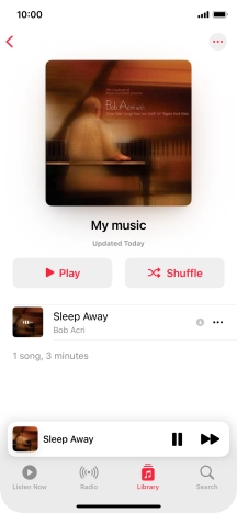 Press the song title.