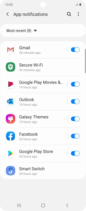 Press the drop down list. Press the drop down list.