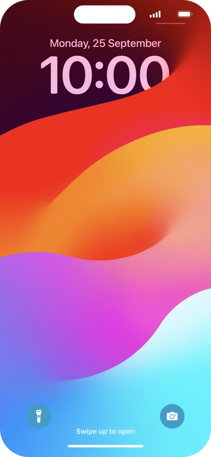 Press and hold anywhere on the lock screen.