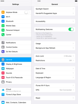Press Language & Region.