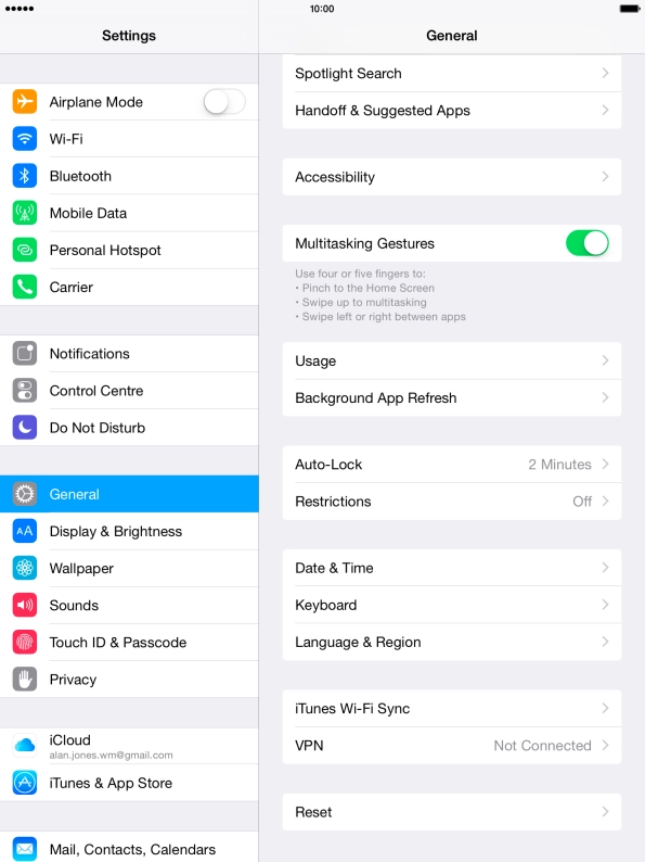 Press Language & Region.