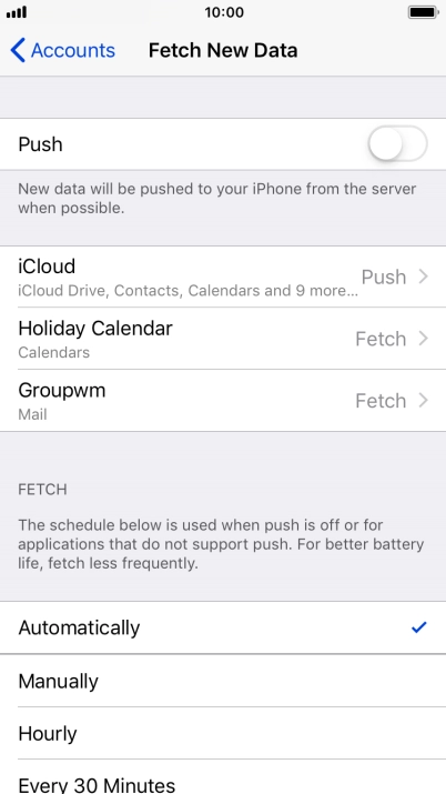 If you turn off the function, press the required setting.