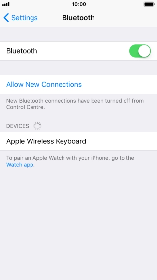 Press the required Bluetooth device and follow the instructions on the screen to pair the device with your phone.