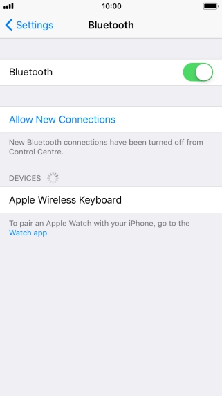 Press the required Bluetooth device and follow the instructions on the screen to pair the device with your phone.