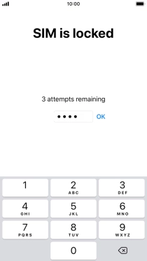 If your SIM is locked, key in your PIN and press OK.