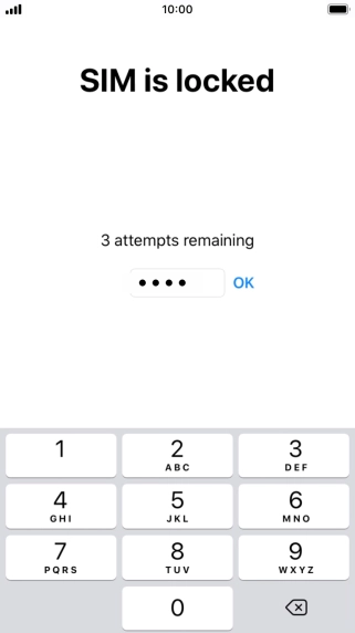 If your SIM is locked, key in your PIN and press OK.