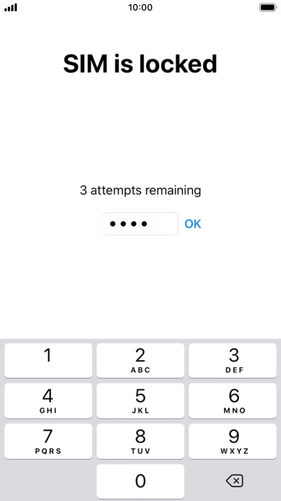 If your SIM is locked, key in your PIN and press OK.