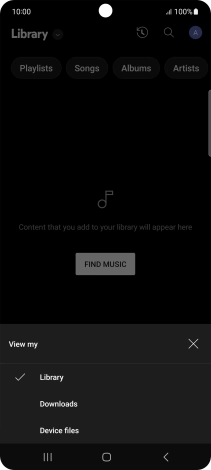Press the required category and go to the required audio file.