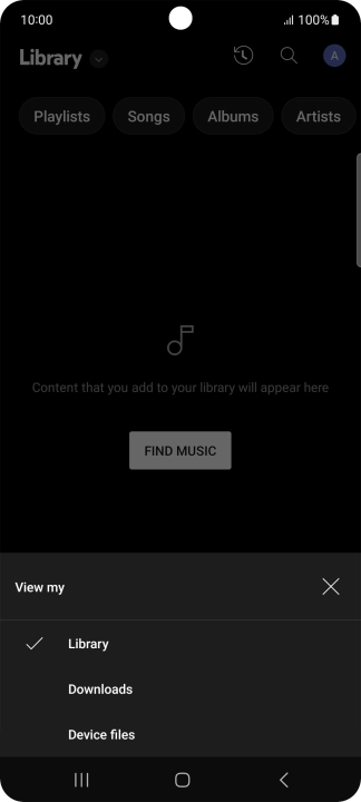 Press the required category and go to the required audio file.