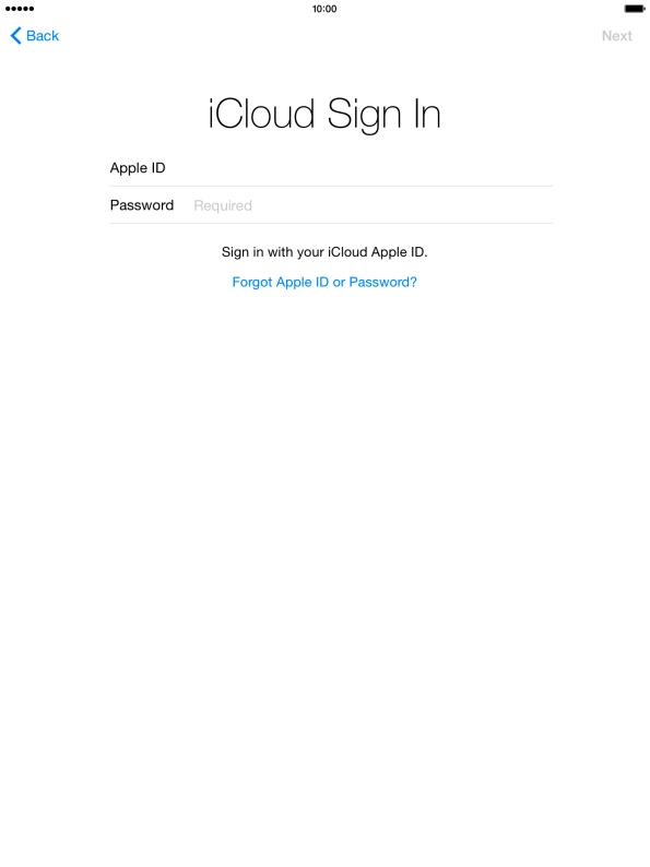 Press Required and key in the password for your Apple ID.