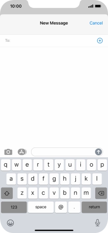 Press To: and key in the first letters of the recipient's name.