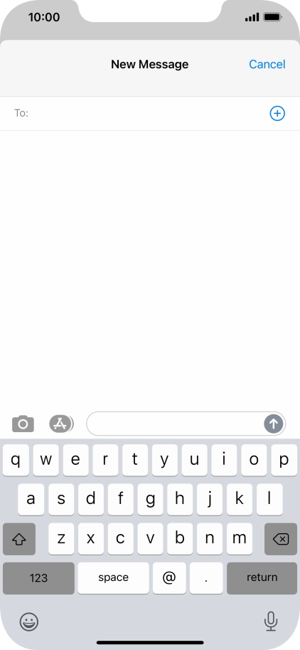 Press To: and key in the first letters of the recipient's name.