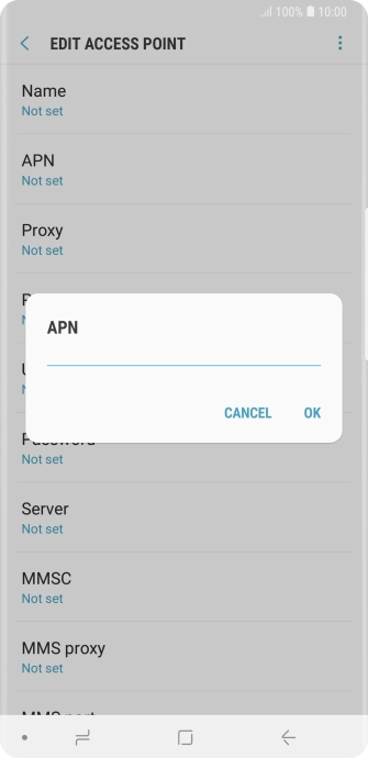 Key in live.vodafone.com and press OK.