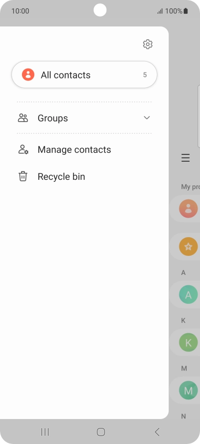 Press Manage contacts.