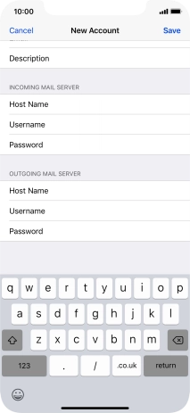 Press Save. Your email account has now been set up. To select more settings for incoming and outgoing server, proceed with the following steps.