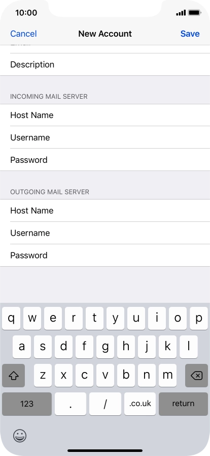 Press Save. Your email account has now been set up. To select more settings for incoming and outgoing server, proceed with the following steps.