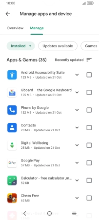Press the required app.