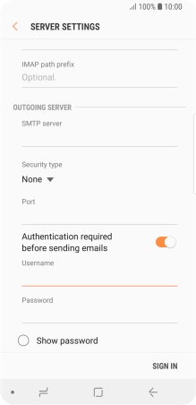 Press the field below 