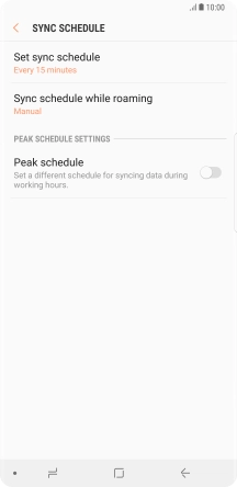 Press Set sync schedule.