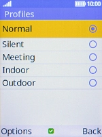 Press the Left selection key.