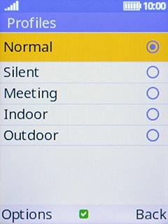 Press the Left selection key.