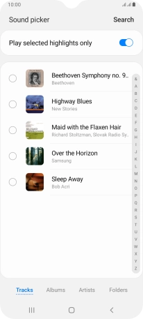 Press the required ring tones to hear them.