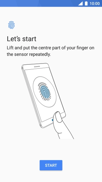 Follow the instructions on the screen to create the phone lock code using your fingerprint.