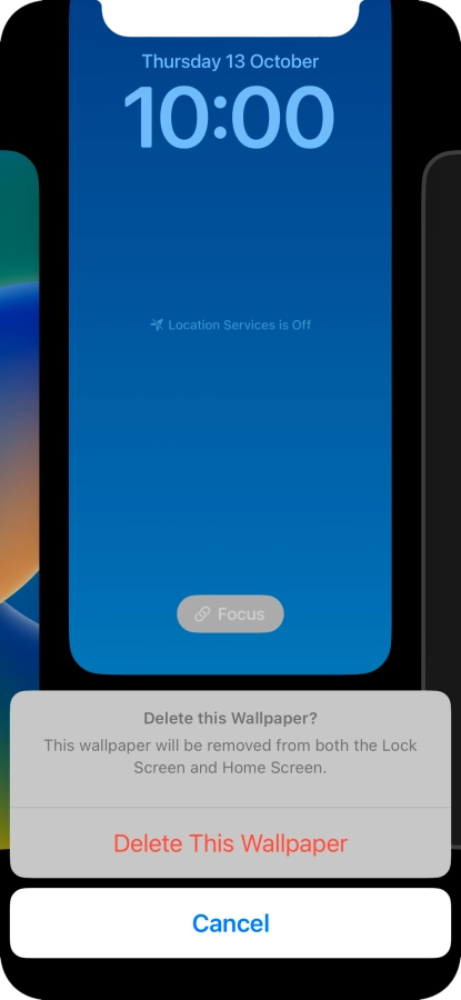 Press Delete This Wallpaper.