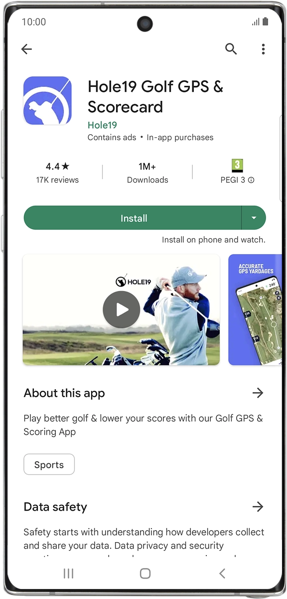 On your phone: Press Install and follow the instructions on the screen to install the app.