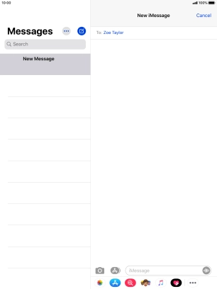 Press the text input field and key in the required text.
