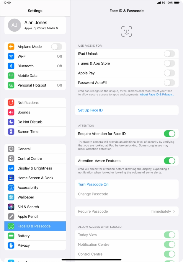 Press Set Up Face ID.