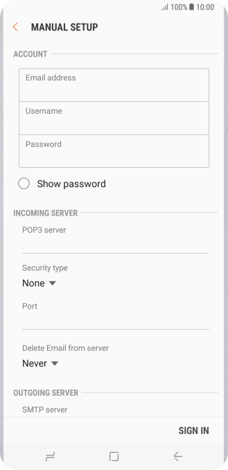 Press the field below 