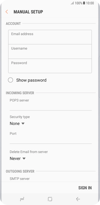 Press the field below 