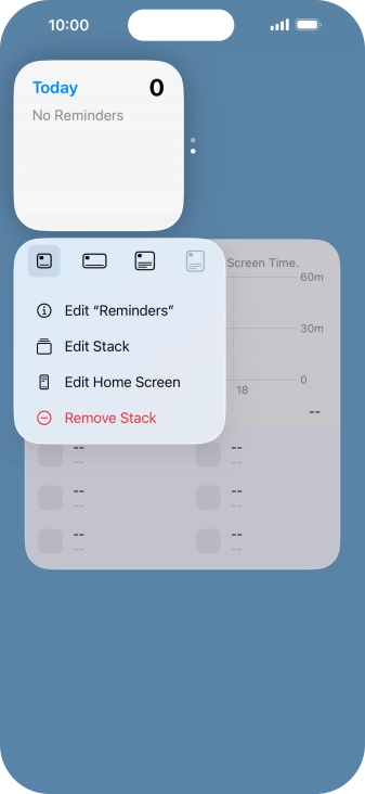 Press Edit Stack. Press Edit Stack.