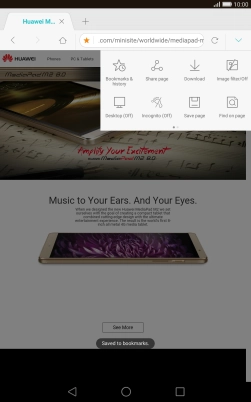 Press Bookmarks & history.