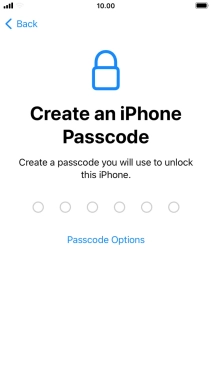 Press Passcode Options.