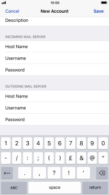 Press Save. Your email account has now been set up. To select more settings for incoming and outgoing server, proceed with the following steps.