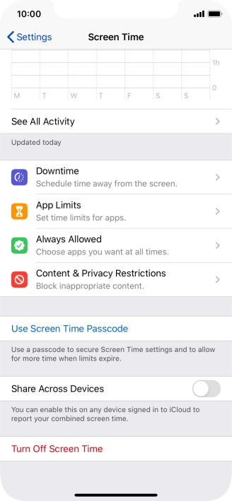 Press the indicator next to 
