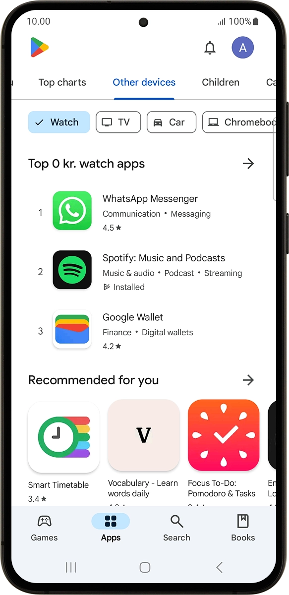 On your phone: Press Search.