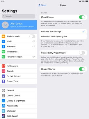 Press the indicator next to 
