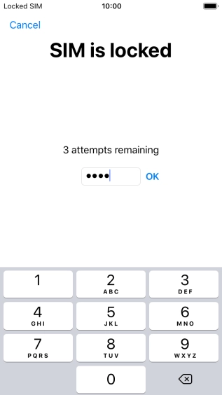 If your SIM is locked, key in your PIN and press OK.