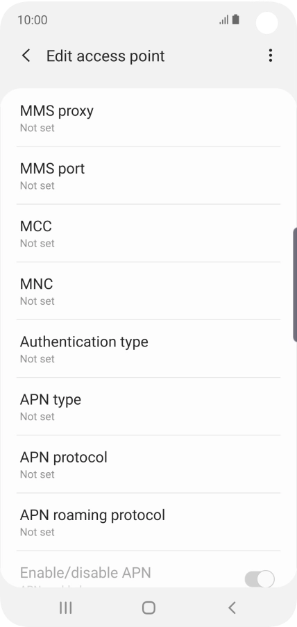 Press MMS port. Press MMS port.