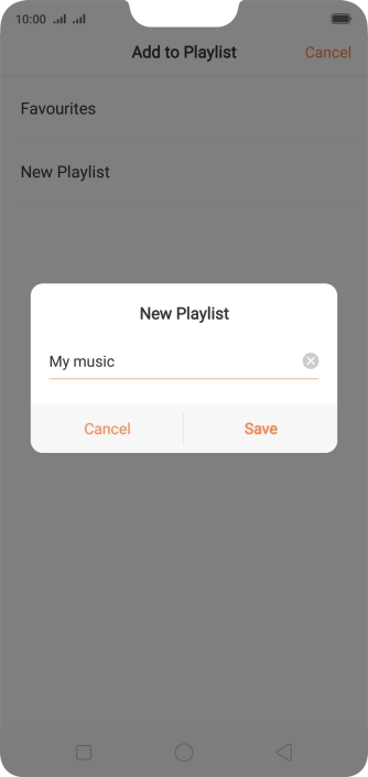 Key in a name for the playlist and press Save.