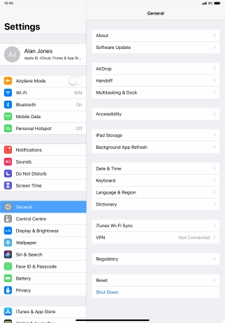 Press Software Update. If a new software version is available, it's displayed. Follow the instructions on the screen to update the tablet software. Press Software Update. If a new software version is available, it's displayed. Follow the instructions on the screen to update the tablet software.