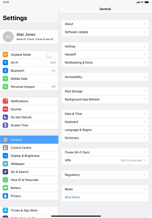 Press Software Update. If a new software version is available, it's displayed. Follow the instructions on the screen to update the tablet software. Press Software Update. If a new software version is available, it's displayed. Follow the instructions on the screen to update the tablet software.