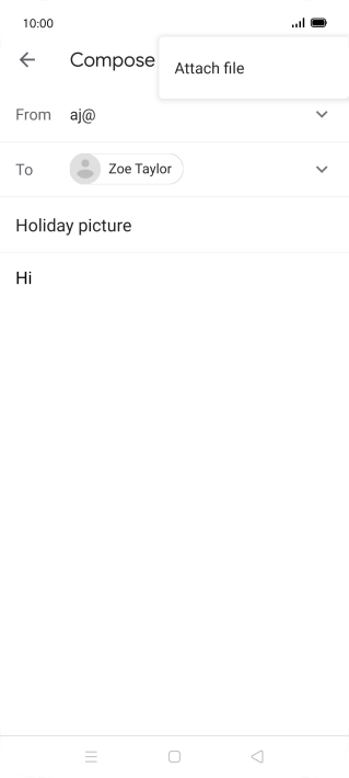 Press Attach file and go to the required folder.