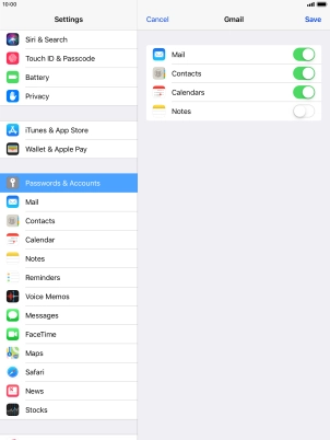 If this screen is displayed, you email account has been recognised and set up automatically. Follow the instructions on the screen to key in more information and finish setting up your tablet.