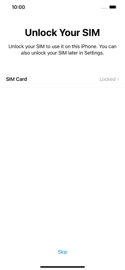 Press SIM Card.