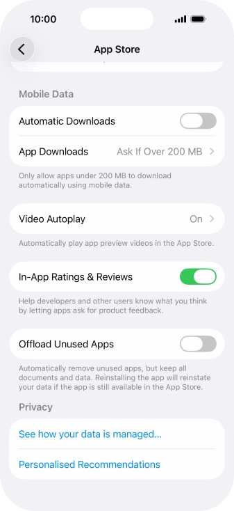 Press the indicator next to 
